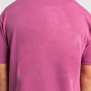 T-shirt Homme Oversize 100% Coton Rose Vif – Vente en Gros, Personnalisable, Style Urbain Tendance, T-shirt Col Rond en Coton de Haute Qualité pour Homme - Product Image 5