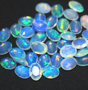 Transparent Blue Opal Natural Loose <b>Stone</b> Gemstone Cabochon 10x12mm Oval Cut Super Fine Quality From Rajasthan by Hasnain <b>Gems</b> - Product Image 2