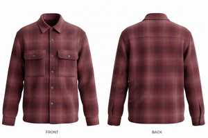 Chemise de travail personnalisée à carreaux, boutonnée, avec deux poches, design élégant et décontracté en flanelle, vente en gros - Product Image 4