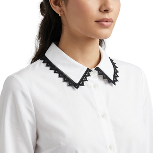Encaje Geométrico Negro de Guipur de 10 mm, Ecológico, 100% Poliéster, Personalizable, Suministro de Fábrica, Bolsas de Embalaje de 20 Metros, Lazos para el Cabello - Product Image 4