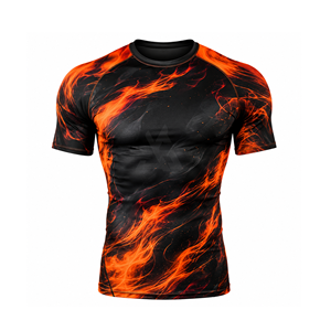 T-shirt de compression athlétique pour homme, anti-transpiration, séchage rapide, extensible, pour la gym, l'entraînement, la course à pied et les activités sportives - Product Image 1