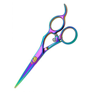 Ciseaux de coiffure professionnels multicolores pour droitiers, manche moyen, design pivotant, acier inoxydable de qualité supérieure, pour salon de coiffure - Product Image 5