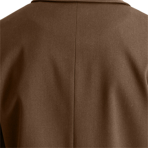 Men's Brown Cotton Shirt <b>Jacket</b> Regular Fit Turn-down Collar Single Breasted Casual Autumn Wear - Product Image 6