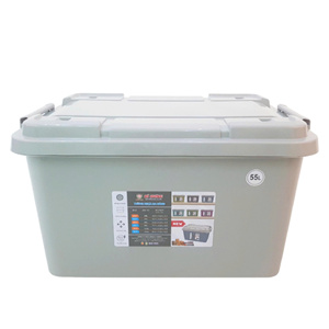 Conteneurs de rangement domestiques modernes en plastique PP 90L avec couvercles et poignées, empilables, légers et écologiques pour le stockage des aliments et des vêtements - Product Image 3