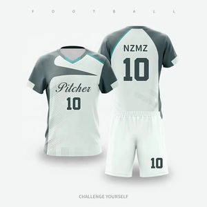 NZMZ Practice <b>Volleyball</b> Jersey <b>Set</b> 10 Sublimated Quick Dry 100% Polyester Unisex Adult V-Neck Short Sleeve All Seasons Apparel - Product Image 2