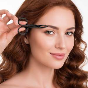 Ensemble de 2 pinces à épiler de luxe en acier inoxydable, fabriquées à la main, avec poignée ergonomique et pointes droites de précision pour les sourcils - Product Image 3