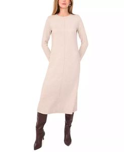 ชุดเดรสมิดิแขนยาวคอแต่งโครงสำหรับผู้หญิงวินซ์คามูโตะ - Product Image 1