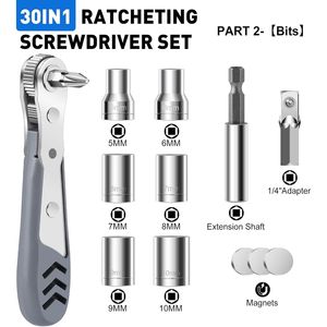 Chiave a Cricchetto Mini 30-in-1 con Cacciavite Angolato a 36 Denti per Spazi Ristretti, Cacciavite a Basso Profilo - Product Image 2