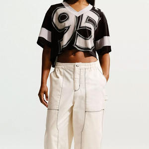 Jersey Corto de Fútbol Americano para Mujer de Alta Calidad, Impresión por Sublimación, Cuello en V, Manga Corta, Estilo Urbano, Servicio OEM - Product Image 3