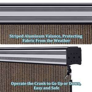 Persiana Enrollable Cubierta de HDPE Mocha de 8 x 6 Pies para Toldo, Gazebo o Pérgola - Product Image 5