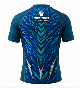 Camiseta de Compresión de Boxeo King of Rings para Hombre, Manga Larga, Morado y Gris, Impresión por Sublimación, Secado Rápido, Protección UPF50, Antibacteriana - Product Image 2