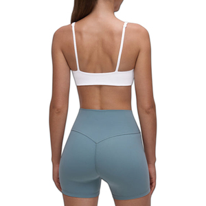 Women's Yoga <b>Set</b> Custom Logo Solid Top & Two-Piece Casual Shorts Summer Sportswear Polyester/Cotton - Product Image 2