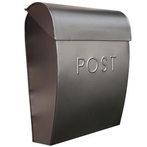 Wholesale <b>Modern</b> Matte Black Wall Mount Mailbox Embossed <b>POST</b> Stamped <b>Post</b> <b>Box</b> - Product Image 1