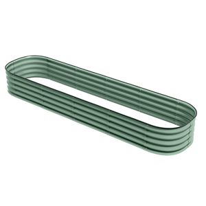 Fioriera in Metallo Zincato Verde da 8FT, Contenitore per Giardino Fai-da-te, con Bordo di Sicurezza per Erbe e Verdure - Product Image 1
