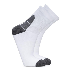 High Quality <b>Men's</b> <b>White</b> Crew <b>Socks</b> With Gray Toe And Heel Knitted Cotton Breathable Daily Wear Summer Style Hosiery <b>Socks</b> - Product Image 2
