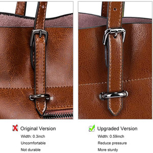 Nuevo Estilo, Bolso de Mano de Cuero de Primera Calidad, Duradero, con Dos Cierres, Venta Directa de Fábrica, Precio Económico para Venta en Línea - Product Image 6