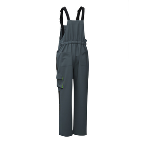 Overol de Trabajo Gris para Hombre con Detalles Verdes, Transpirable, Certificado CE, Resistente a la Abrasión, Uniforme de Algodón - Product Image 3