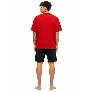 เสื้อยืดสตรีทแวร์ทรงโอเวอร์ไซส์ คอตตอน 240 GSM ระบายอากาศได้ดี เป็นมิตรกับสิ่งแวดล้อม พร้อมโลโก้ด้านหน้า แบบยูนิเซ็กซ์  รับผลิตเสื้อผ้าตามสั่ง - Product Image 2