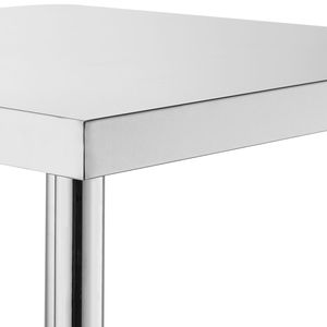 โต๊ะทำงานครัวเชิงพาณิชย์เหล็ก รับน้ำหนักได้ 700 ปอนด์ 4 ล้อ ปรับระดับความสูงได้ 3 ระดับ ขนาด 24 x 18 x 34 นิ้ว - Product Image 3