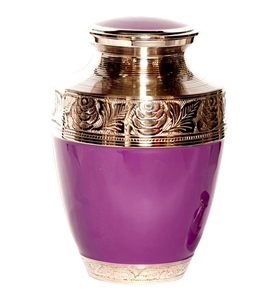 Urne funéraire en laiton poli gravé noir pour cendres humaines adultes, style américain/européen - Product Image 2