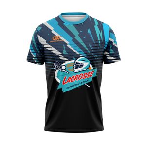 Camiseta de Entrenamiento Personalizada OEM de Poliéster Reciclado con Impresión por Sublimación, Ecológica, para Lacrosse, Fabricante con MOQ Bajo - Product Image 1