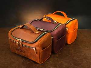 Distressed Genuine Leather <b>Toiletry</b> <b>Bag</b> <b>Men</b> Custom Logo <b>Hanging</b> Travel Wash <b>Bag</b> Leather Dopp Kit <b>Bag</b> LNTB-0014C - Product Image 6