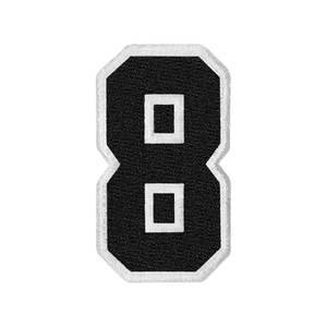 Custom <b>Number</b> Embroidered Patches Premium Quality <b>Iron</b> <b>On</b> Sew <b>On</b> Velcro <b>Number</b> Badge Different Sizes OEM ODM Wholesale - Product Image 2