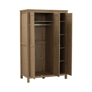 Armario de 3 Puertas de Estilo Minimalista Sofisticado con Puertas Abatibles y 5 Estantes para Interiores Minimalistas, Almacenamiento para Dormitorio - Product Image 2