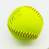 Balles de softball de qualité supérieure, style 2026, en cuir synthétique avec noyau en mousse de polyuréthane, couleur et logo personnalisables, meilleure qualité d'usine