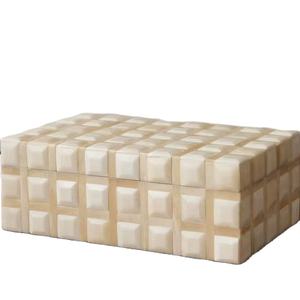 กล่องฝังเรซินสีขาวสำหรับจัดเก็บของตกแต่งบ้านกล่องเรซินสินค้ามาใหม่ - Product Image 1