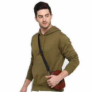 Sweat-shirt à capuche vert olive pour homme, coupe classique, en coton, décontracté, avec poche, pour l'automne - Product Image 2