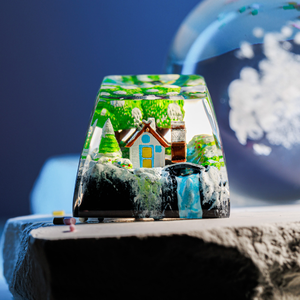 Teclas Místicas de Anime, Teclas Artesanales Personalizadas, Teclas Anime Lindas, Teclas Verdes, Juego de Teclas, Teclas de Resina - Product Image 2