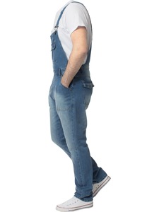 Overoles de Mezclilla para Hombre, Corte Recto, Cintura Media, Algodón Lavado, Estilo Casual - Product Image 2