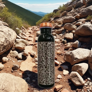 Metal Handmade <b>Copper</b> Water <b>Bottle</b> Modern Style Leak-Proof and Joint-Free for Travel with its Red Velvet Gift Box - Product Image 4