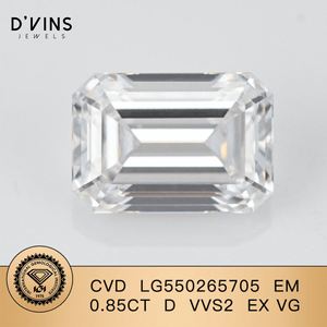 Diamante Cultivado en Laboratorio CVD, Corte Esmeralda, 0.85ct, Color D, VVS2, Suelto, de D'vins Jewels - Product Image 2