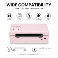 Imprimante d'étiquettes d'expédition thermique directe E55 PRO 4 pouces 203 DPI, USB en option, imprimante de codes-barres Bluetooth pour les petites entreprises