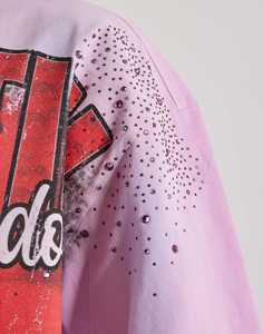 เสื้อยืดคอตตอนหนาน้ำหนักมากทรงปกติสำหรับผู้ชาย - แบบวินเทจ คอกลม แขนปกติ พร้อมลายทอแบบเรียบ - Product Image 6