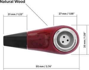 Pipa de Tabaco de Madera Hecha a Mano, Diseño Clásico de Pipa para Fumar, Pipa de Madera Vintage, Pipa de Tabaco Natural Tallada a Mano - Product Image 6