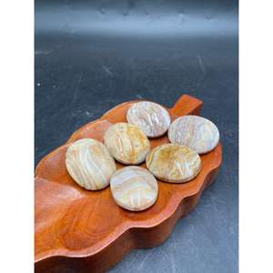 Pierre de paume en agate rouge naturelle Crazy Lace 35x45x15 mm Décoration en cristal - Product Image 2