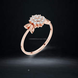 แหวน Aura 10K ชุบทองแหวนวงแหวนเปิดเครื่องประดับแฟชั่นหรูหราสำหรับเด็กผู้หญิงและผู้หญิง - Product Image 1