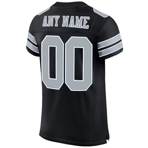 Maillot de football personnalisé noir, argenté et blanc en maille respirante, uniforme de football à séchage rapide, extensible dans quatre directions, short de sport d'équipe - Product Image 5