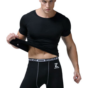 Chemises de sport pour hommes en spandex/polyester, best-seller, séchage rapide, légères, vêtements de course, vêtements de jogging, logo personnalisé - Product Image 2