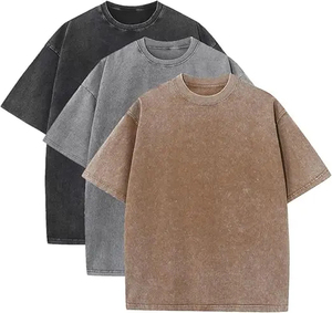 ผู้ผลิตเสื้อผ้าขายส่ง เสื้อยืดทรงบ็อกซี่ผู้ชาย สีพื้น พิมพ์ลาย สตรีทแวร์ ผ้าถัก 100% คอตตอนออร์แกนิค - Product Image 6