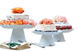 Luxury 2-Tier Cake <b>Stand</b> – Ceramic Bone China Dessert Plates for Afternoon <b>Tea</b> Tableware & Home Decor India - Product Image 2