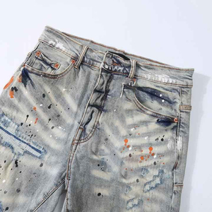 Pantalones Vaqueros Premium para Hombre, Cómodos, Corte Ajustado, Bordados, Impermeables, para Uso Diario, Moda Casual, Duraderos, para Actividades al Aire Libre - Product Image 2