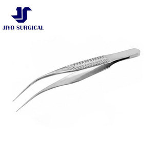 Premium Troutman-Barraquer Colibri Corneal Forceps 2 7/8 Inch with 0.12 mm 1x2 <b>Teeth</b> at 45° Angle Flat Handle Ophthalmic tool - Product Image 1