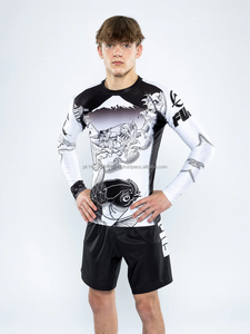 เสื้อรัดรูปแขนยาวผ้าสแปนเด็กซ์ MMA BJJ เสื้อแรชการ์ดแบบกำหนดเอง - Product Image 3