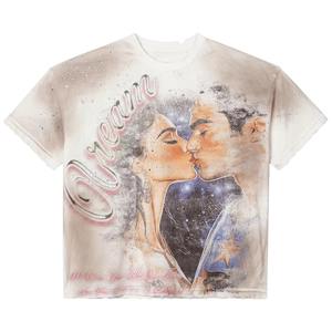 Camiseta de Hombre de 280 Gramos, Talla Grande, 100% Algodón, Personalizada, Estilo Urbano, Vintage, Lavado Ácido, Diseño Gráfico, Impresión DTG - Product Image 3