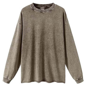 Sudadera Casual para Hombre, Oversize, Estilo Vintage, Cuello Redondo, Nueva Colección 2026, Hecha a Medida, Lavado Ácido, 100% Algodón, Invierno - Product Image 5