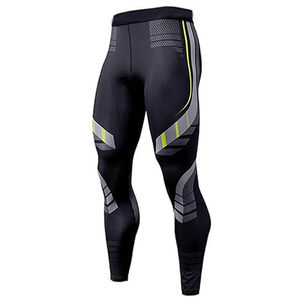 Customized Logo Fitted <b>Compression</b> Men's Fitness Suits / Wholesale Men Exercise Workout Tight Leggings With Shirts Sets - Product Image 3